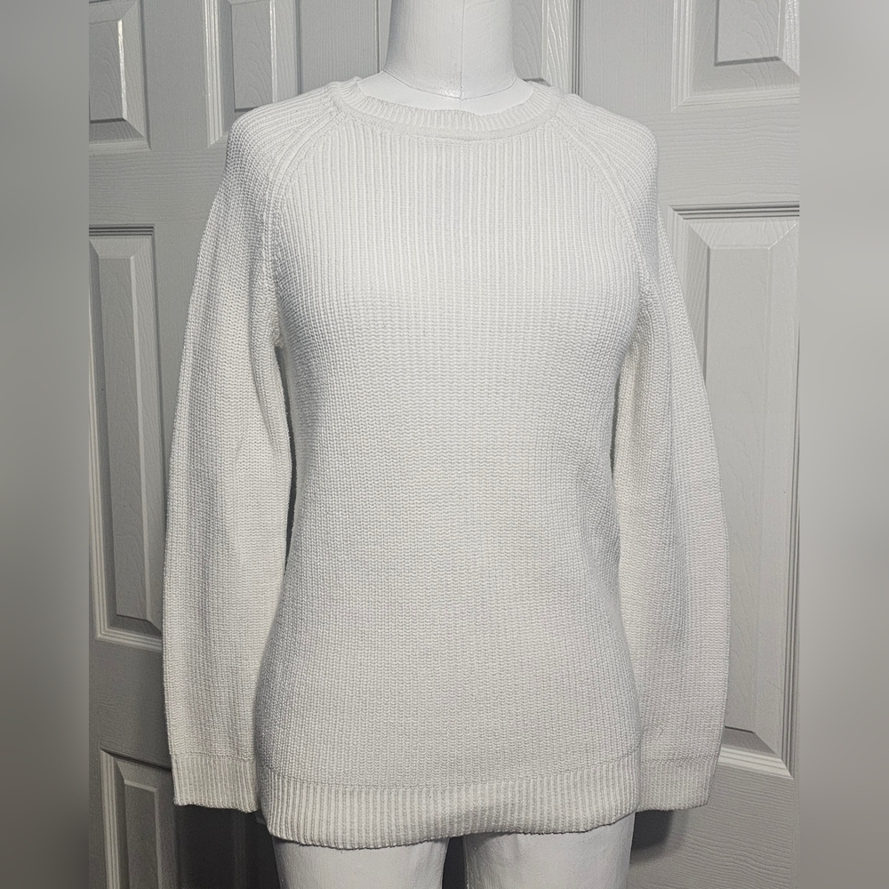 Karen Scott Cotton White Sweater Sz Small